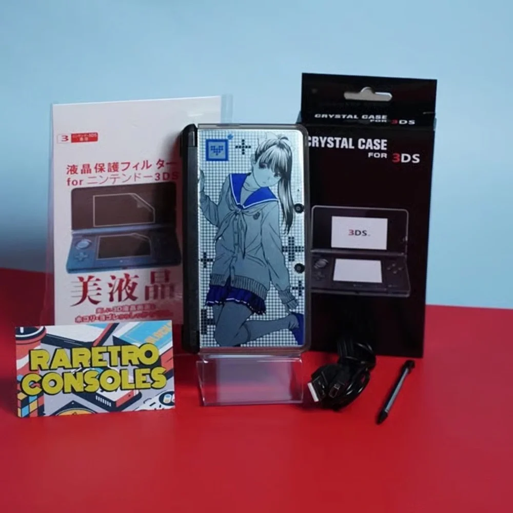 Nintendo 3DS with Anime Art and Black Accents